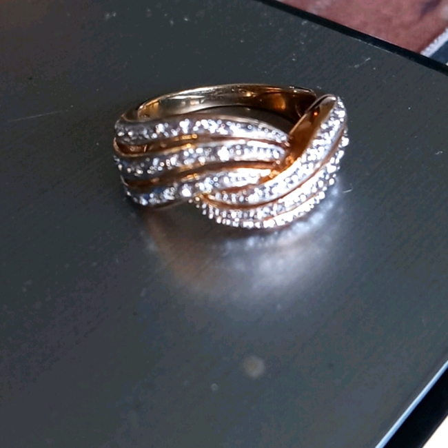 Diamond Crossover Ring
